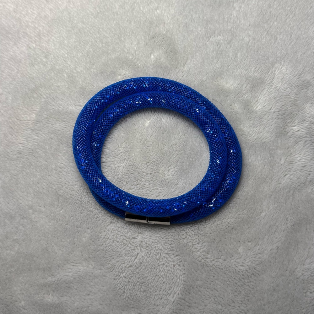 Swarovski Blue Double Wrap Crystal Bracelet – Like New